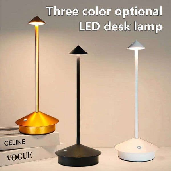LED Mushroom Spike Touch Tri-Color Dimmable Desktop Decor Rechargeable Table Lamp Bar Hotel Atmosphere Lighting