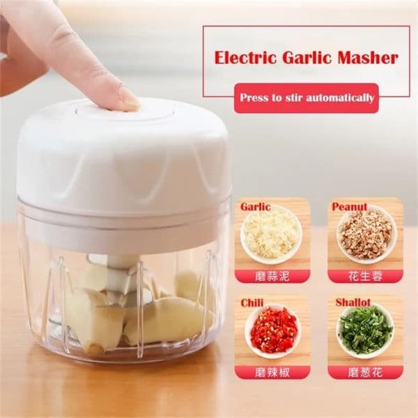 Luxury Designer Decor Electric Kitchen Cooking Meat Grinder Mini Food room Garlic Vegetable Chopper Crusher Press For Nut Fruit Onion Decora 6