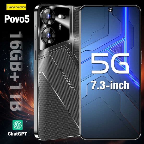 2024 New Povo5 Flagship 73-inch 3325g Smartphone from Ozone Factory R251206