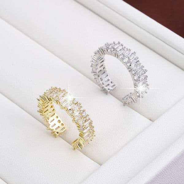 vintage fashion jewelry for women men Adjustable ring CZ diamond ring Best gifts for friends couple