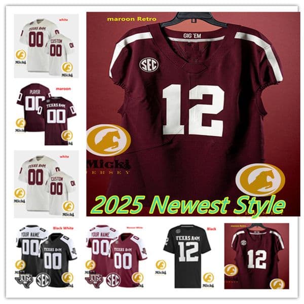 Jacob Zeno TexasA&MAggies football Jersey 16 Miles O'Neill 8 Le'Veon Moss 4 Rueben Owens II 22 E. J. Smith 1 Mario Craver 2 Terry Bussey TexasA&M Jerseys Custom Stitched