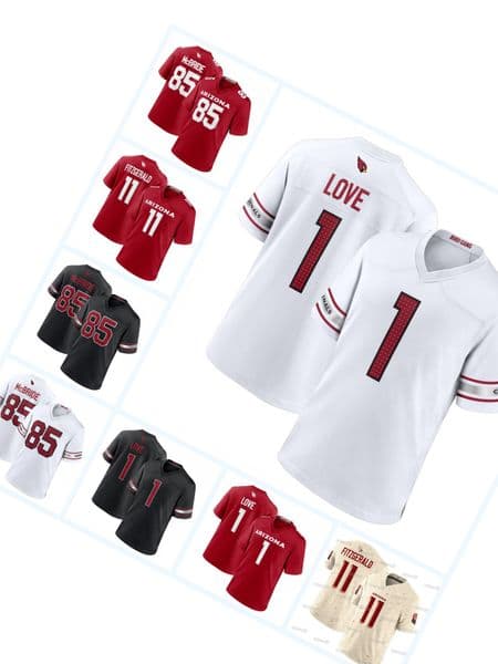 Jeremiyah Love Cardinal 2026 Draft Football Jersey Marvin Harrison Jr Trey McBride Budda Baker Trey Benson Larry Fitzgerald Will Josh Sweat Walter 456