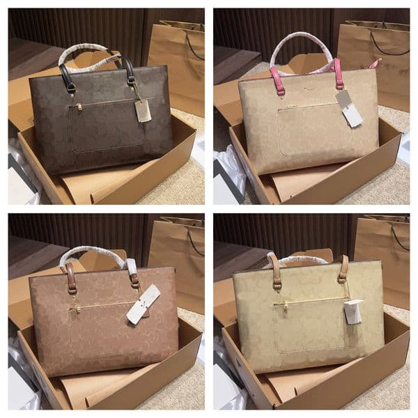 Designer Station Tote Bag, Women Large Capacity Shopping bag Signature Canvas Shoulder Handbag, Work Purse Ladies Vintage office Commute Handbag Cossbody laptop bag