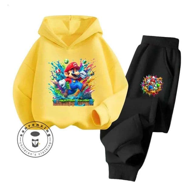 2024 Mario Cheap Popular Simple New Releases for Boy Girl Casual Wear Fun Graphics Everyday Style Fall Winter Hoodie Tracksuit S260424