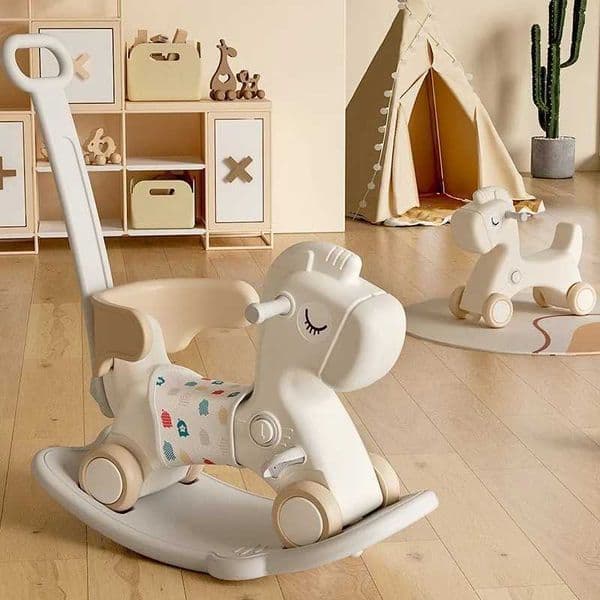 2024 New Baby Rocking Horse Childrens Rocking Horse Toys Rocking Horse Yo-yo 2 In 1 Baby Rocking Car Home Fall Prevention S260424Z74G