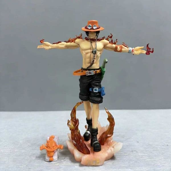 28cm Anime One Piece Ace Figure Portgas D Ace Action Figurine PVC Statue Collectible Model Toys for childern christmas Gifts S260424