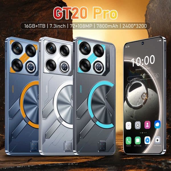 New Product Mobile Phone GT20 Super Large Screen 161T Android Smart 5G Phone Price R251206