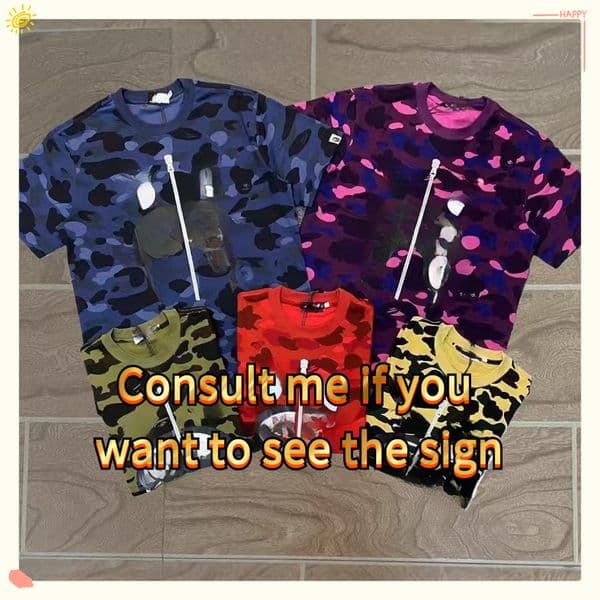 bapeyll tshirts designer shirt High Street Graphic T For Men Summer Classic Pattern Decoration Fashion womens Short Sleeve shark Shirts SIZE S-2XL 333