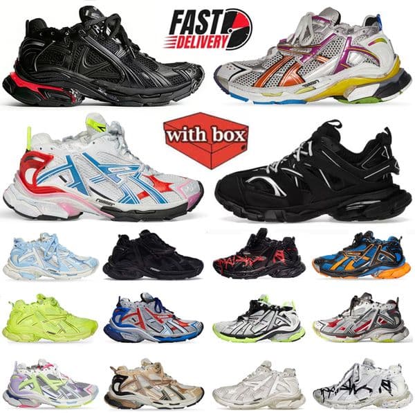 Designer Brand Sneakers Track Runner 7.0 7.5 Led 3.0 Men Women Runner trainers Paris All Black White Blue Grey Multicolor Tracks Plateform Shoes 3xl Tennis Shoes 36-45