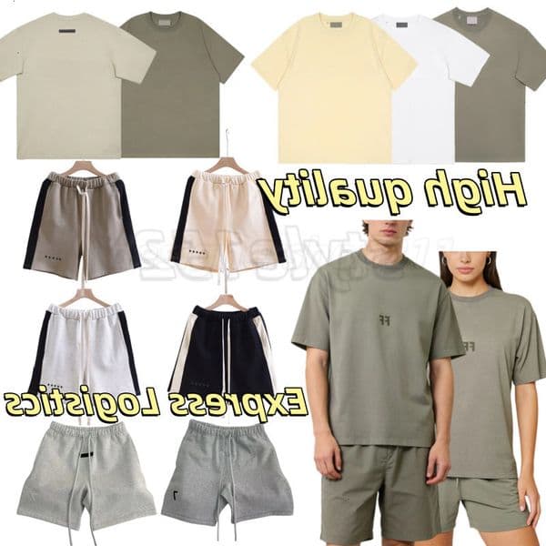 High quality Men designer T shirt Shorts Cotton Essentlals Shorts Shorts Shirt Letter Graphic Print High Street Jogging Pants Esss Women's Summer Casual Shorts 3a