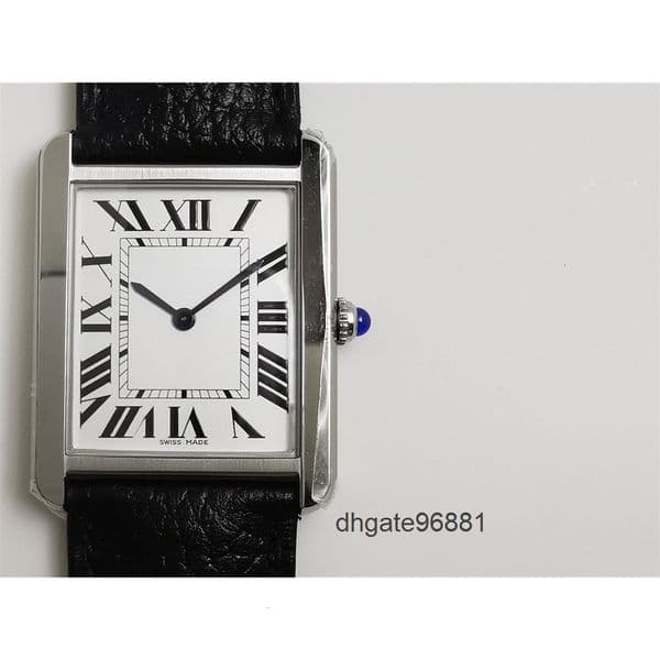 Top quality tanks watch super clone watches watch women mens watch luxury designer watch swiss quartz movement sapphire glass leather strap 22mm with box K8FH