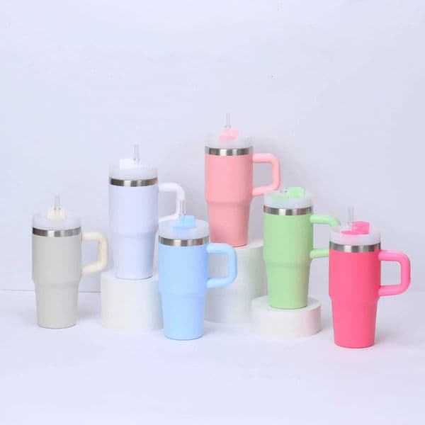 Luxury Designer Decor Mini 14Oz Stainless Steel Tumbler Insulation Coffee Cup Water Bottle With Straw In-Car Vacuum Flasks Mug For Holiday r 8