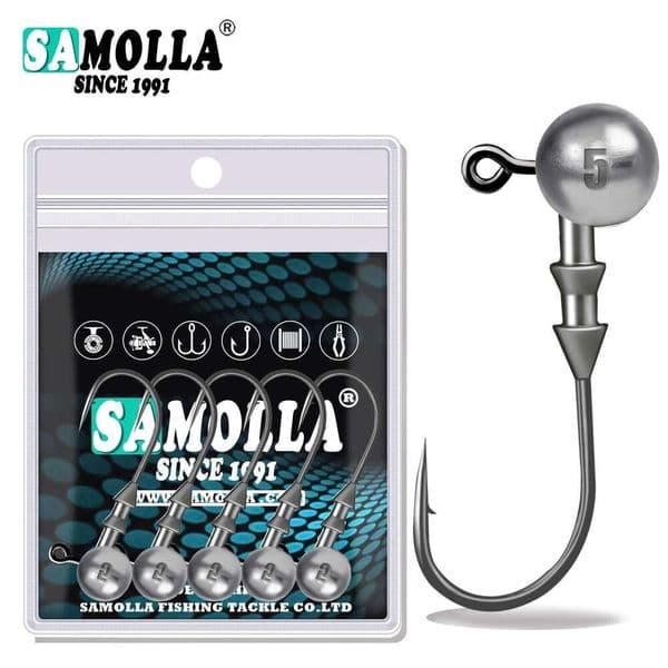 New Fishing Hooks Jig Head Hook Rockfish Ajing For Soft Worm Lure Pesca Goods 3.5-14g Bass Fish Pike Trout Accessories S260422