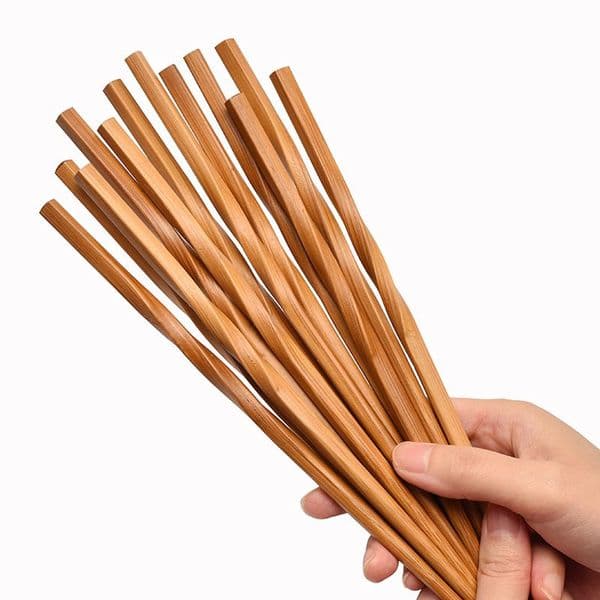 Bamboo Wood Tableware Household Hotels Bamboo Japanese Pointed Chopsticks Carbonized Chopsticks Wholesale LX6373