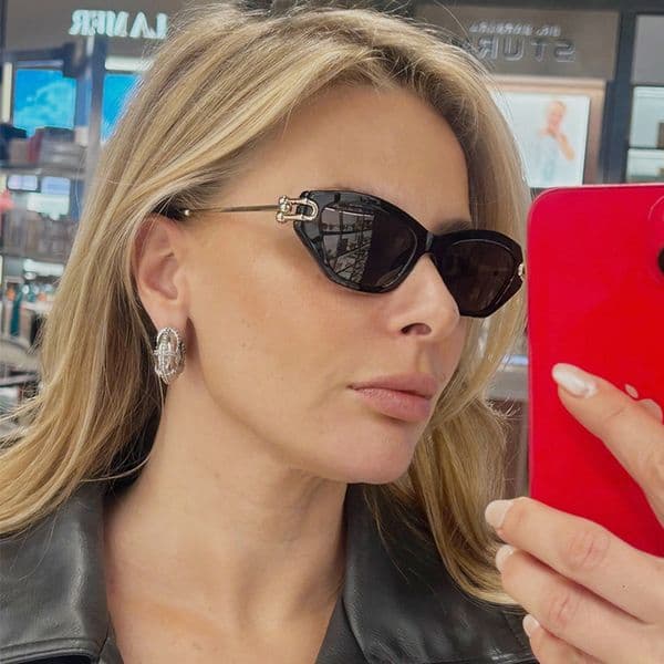 High Quality 2026 New European and American Cat-Eye for Women, High-End Fashionable Glasses, Elegant Sun-Protective Black Sunglasses