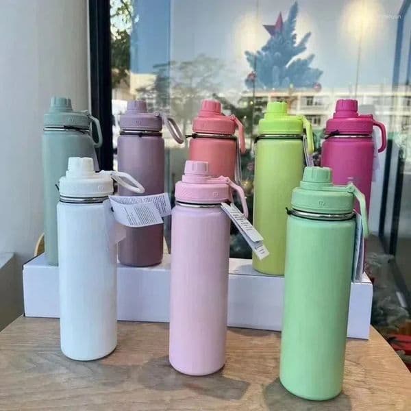 Luxury Designer Decor Water Bottles Llu Insulated Cup Portable Leakproof Outdoor Cups room Sport Gym Vacuum Stainless Steel Pure Titanium7