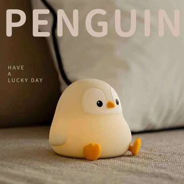 Novelty Penguin Nursery Light Kids Room Rechargeable Sleeping Beside Night Lamp For Breastfeeding Toddler Decoration