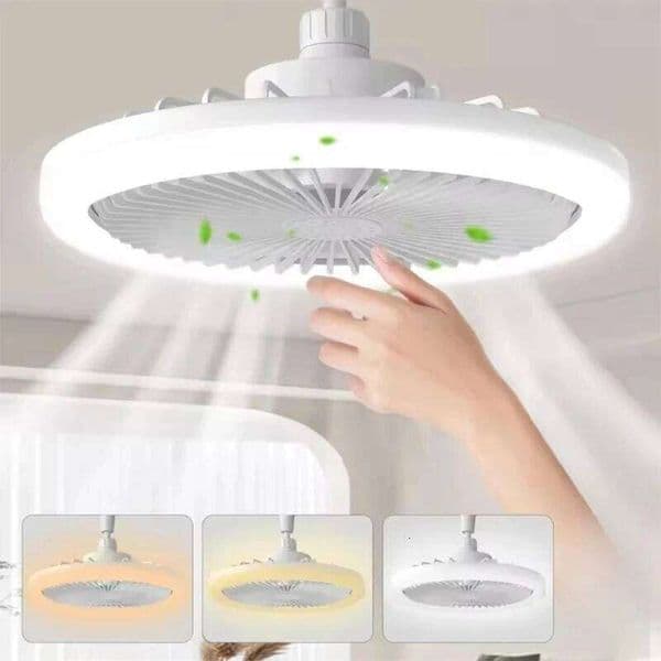 Rotatable 3in1 Ceiling Fan Light E27 30W LED Converter Base Smart Remote Control Bedroom Fans Lamp Study Kitchen Home Decoration