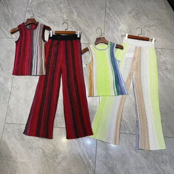 The same style as the Nanyou European station counter, 2025 new fashion set, sexy slim-fit top and pants two-piece set