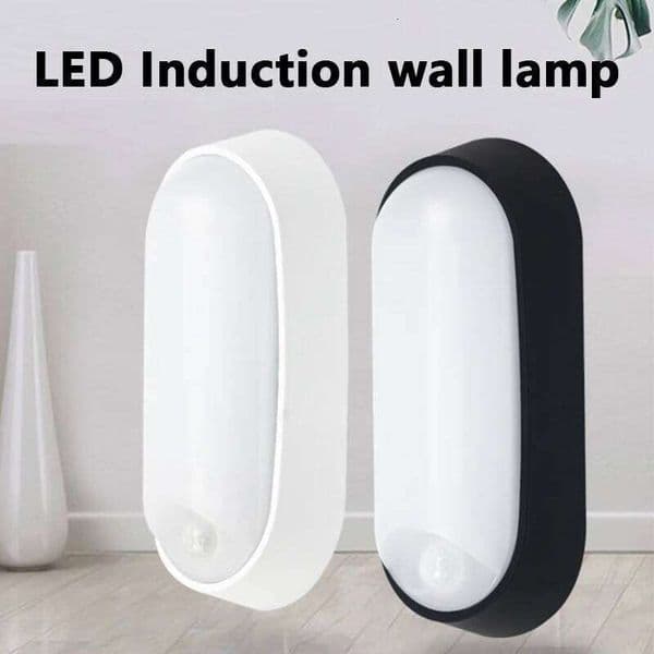 10W IP65 Modern Outdoor Waterproof Corridor Oval Bulkhead Lamp infrared pir Motion Sensor LED Wall Light