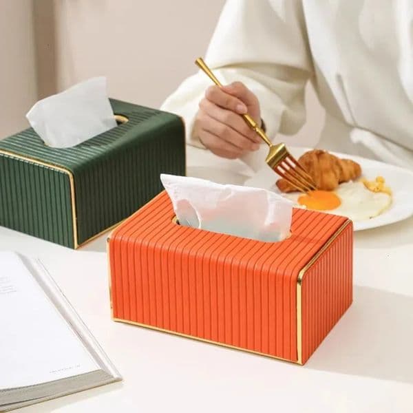 Luxury Designer Decor Decorative Boxhigh Appearance Level Light Leather Tissue Box Used In Els Living Rooms Office Princess Room 250402 Deco 7
