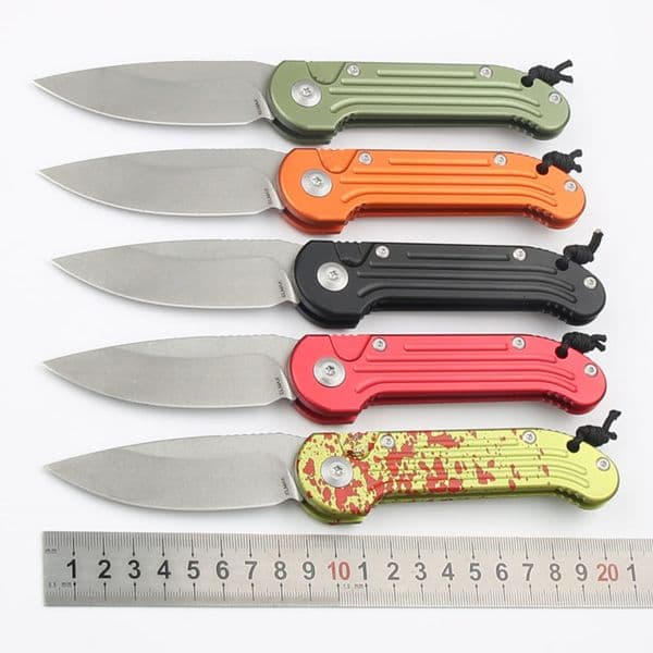 D2 Point Blade, Aluminum Handle, EDC Gear for Camping, Outdoor Activities and Daily Carry