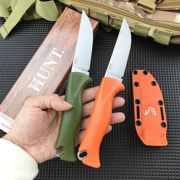 New BM 15505 Outdoor Fixed Blade folding knife D2 Steel Blade Nylon Fiber Handle Ideal for Camping Exploration and Hunting Specialized EDC Knives