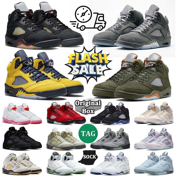 Designer 5 5s Basketball shoes 5s Wolf Grey 5s Black Metallic Reimagined Halloween Bubblegum Racer Blue Luminous Green Dusk 35th Anniversary Metalic 5s Sneakers men