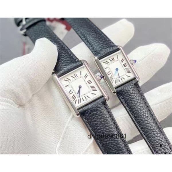 Top quality tanks watch super clone watches watch women mens watch luxury designer watch swiss quartz movement sapphire glass leather strap 22mm with box O4BR