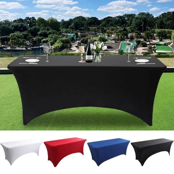 Black 4/6FT High Stretch Tablecloth Washable Elastic Bed Cover Universal Rectangular Table Cloth Beauty Massage 260423