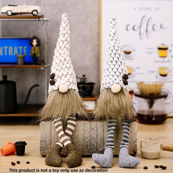Hanging Leg Coffee Faceless Doll Rudolph Ornament Home Decoration Gnome Dwarf Figurine Home Decor 1pc/2pcs