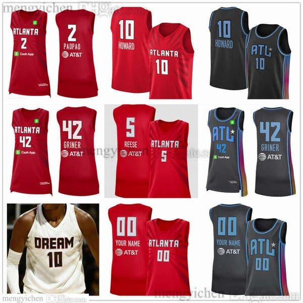 2026 Atlanta Woman Dream Basketball Jerseys 5 Angel Reese 10 Rhyne Howard 3 Jordin Canada 2 Te-Hina Paopao 5 Taylor Thierry 7 Holly Winterburn 15 Allisha Gray Printed