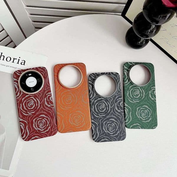Suitable for Mate80ProMax phone case, rose pattern magnetic water-resistant sticker, Huawei Mate70 hard case protection