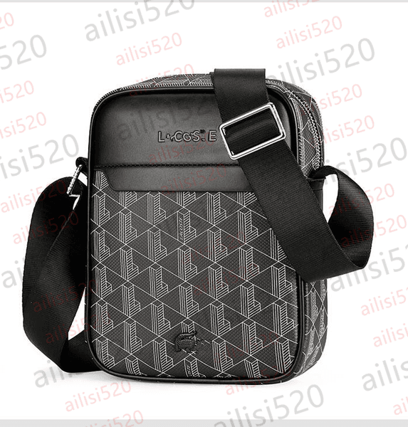 High-qualitys designer durable Zipper handbags Vertical Crocodile fashion mens print shoulder bags man adjustable strap business crossbody bag geometric pattern