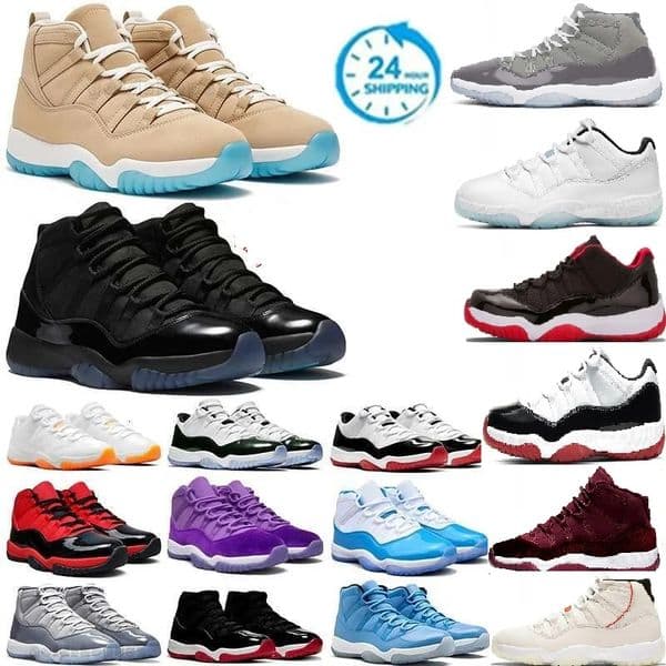 11s kids Basketball Shoes 11 Gamma Blue Cool Grey Sneakers 11s Cherry Red Cement White Black Pink Blue Outdoor Children Youth Trainers