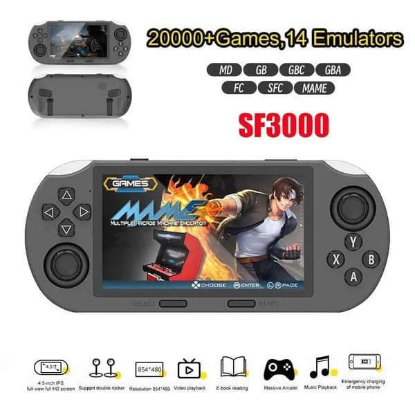 SF3000 Mini Portable Handheld Game Player Retro Video Game Console 45 Inch I Screen Built-in 20000 Games for 1/GBA/SFC T260424