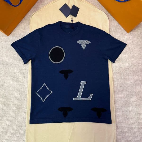 Designer Brand High Quality Men's T-shirt Polo Shirt Letter Flower Embroidery Men's T-shirt Fashion Trend Street Short Sleeve Shirt