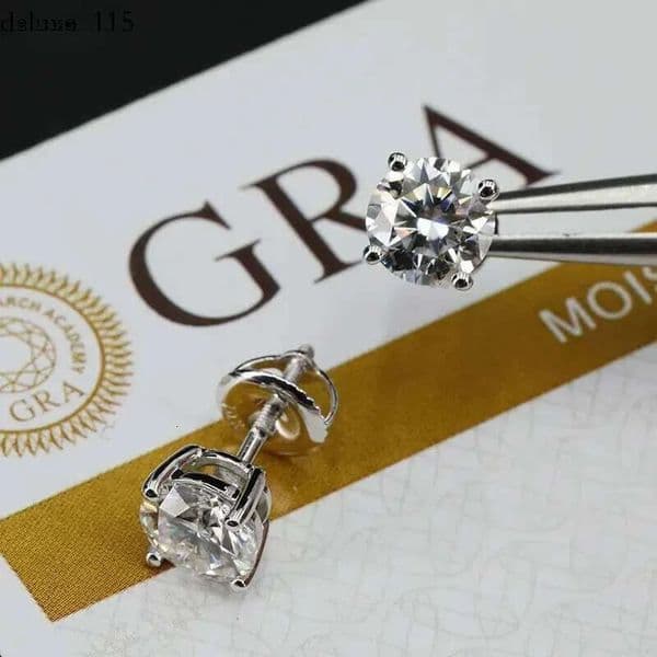 pass dia tester vvs moissanite designer for women sterg sier stud earrings gold plated mens earring hip hop jewelry valentines day gift