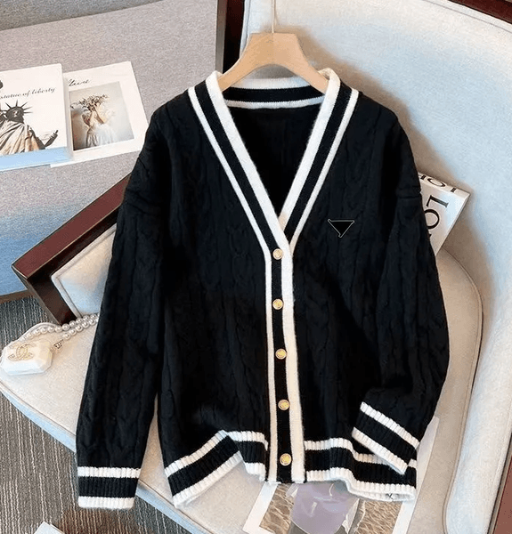 Fashion Womens Knits Dress Pullover V-neck Jackets long-sleeved Embroidery Sweater Blouse casual loose Coat Sweatshirt women's Outerwear Coats clothing Size S-2XL