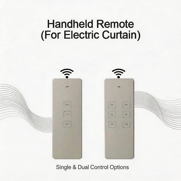 433 RF Handheld Remote for Electric Curtains, Single&Dual Control, One-touch Operation, Stable Signal, Easy Pairing, Works with Our Full Range of Motors
