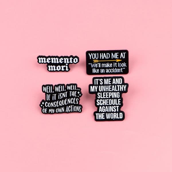 Anime pins Anime badges cartoon enamel pin Halloween dark pin badge horror scary gothic japanese game tv movie film pin science fiction hero brooch A26