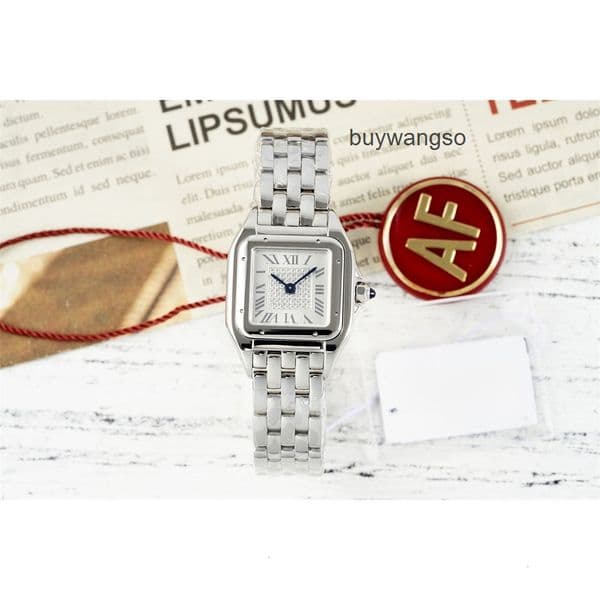 Top quality panthere watch women mens watch super clone watches swiss quartz movement steel strap sapphire glass 22mm with box 3SXR