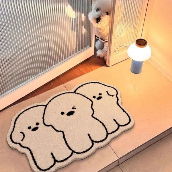 Cartoon bathroom absorbent floor mat toilet bedroom door non-slip foot pad thickened cute carpet 260423