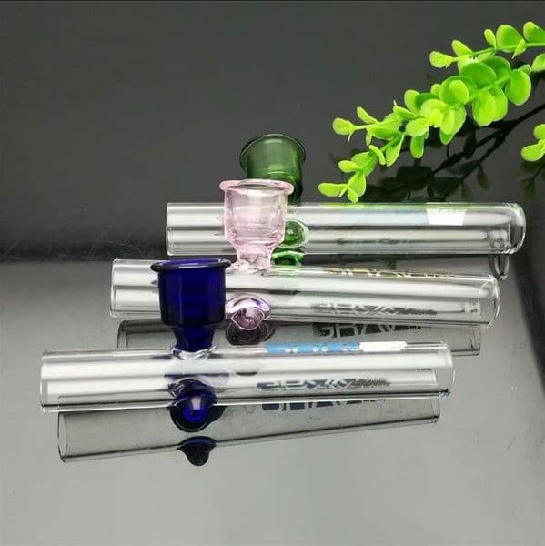 Glass Pipes Smoking Manufacture Hand-blown hookah Horn head labeled pipe