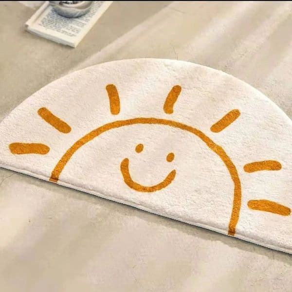 Faux Cashmere Arc Floor Mat Cute Carpet for Living Room Entrance Door Mat Bedroom Floor Mat Decoration Rugs Home Decor 260423
