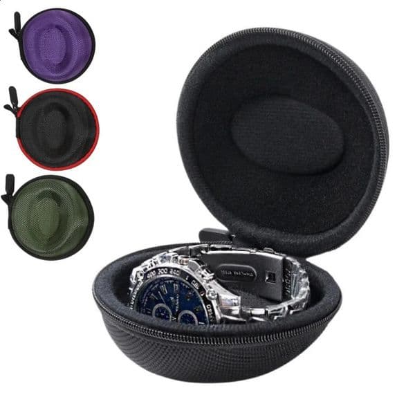 Portable EVA Single Watch Travel Case Watch Storage Organizer Box Watch Holder Waterproof for Smartwatches Zippered Container 260422