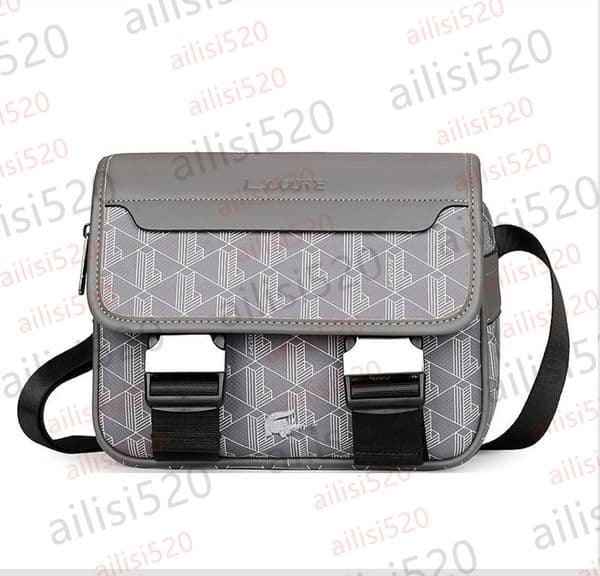 new designer durable Zipper handbags Vertical Crocodile fashion mens print shoulder bags man adjustable strap business crossbody bag geometric pattern