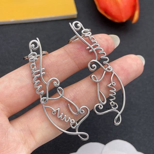 18K Gold Plated Script Letter Earrings Luxury Designer Hoop Earrings Fashion Daily Stud Earrings for Women High Quality Drop Earrings Party Festival Gift