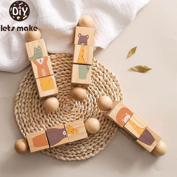 1pc Wooden Montessori Toy Hand bell Baby Mobile Musical Rattle Children Stroller Classic Educational Toys Kid Gifts 260424