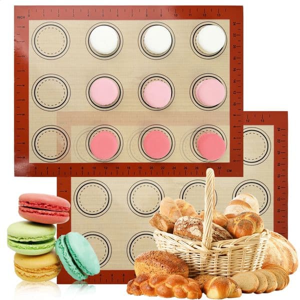 1PC 2PCS Slicone Baking Mats for Oven Thin 04mm 40x30cm Reusable Nonstick Bakeware Sheets for Macaron Cookie 260423